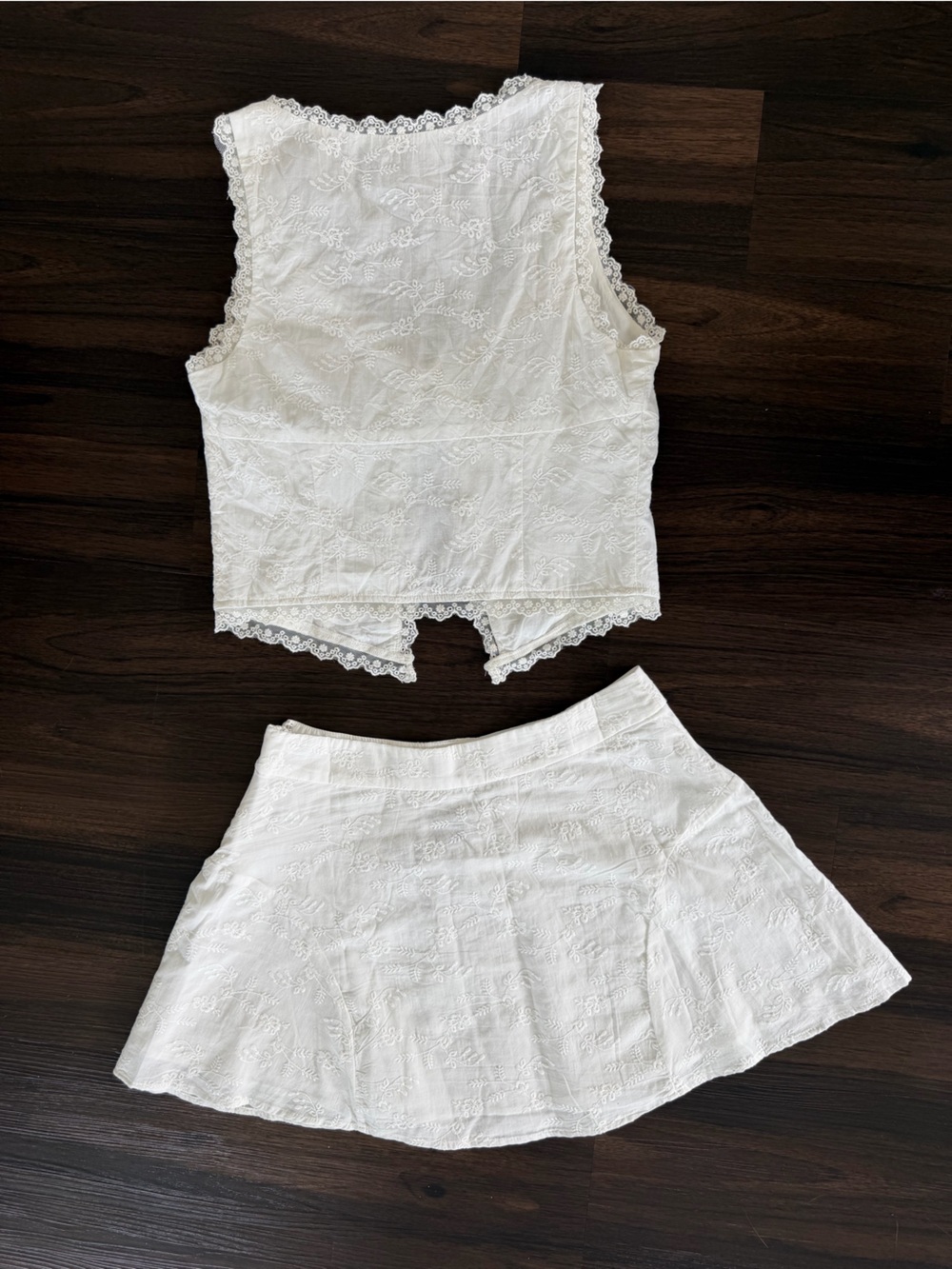 Princess Polly Dorothea Broderie Set Lace Embroidered Set Skirt NWT 6 Coquette - Picture 8 of 8